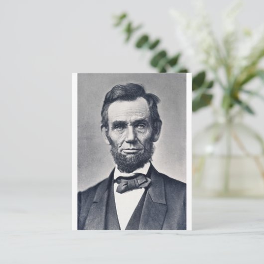 Abraham Lincoln Postkarte (Stehend Vorderseite)