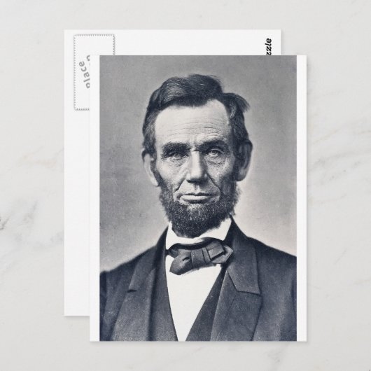 Abraham Lincoln Postkarte (Vorne/Hinten)