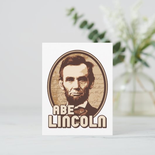 Abraham Lincoln Postkarte (Stehend Vorderseite)