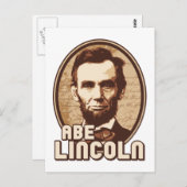Abraham Lincoln Postkarte (Vorne/Hinten)