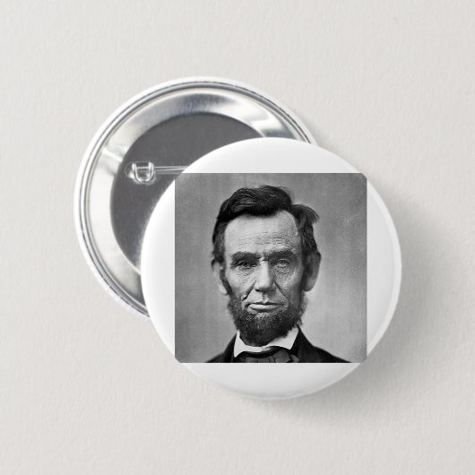 Abraham Lincoln - Präsident Button (Vorne & Hinten)