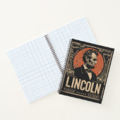 Abraham Lincoln Präsident Vintag Portrait Design Notizblock (Innenseite)