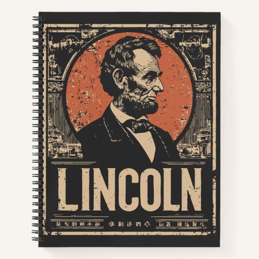 Abraham Lincoln Präsident Vintag Portrait Design Notizblock (Vorderseite)