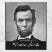 Abraham Lincoln - Präsident Weinetikett (Einzelnes Label)