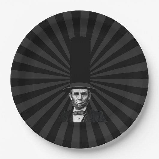 Abraham Lincoln Präsidentieller Modespruc Pappteller (Vorderseite)