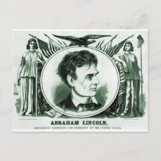 Abraham Lincoln Präsidentschaftskandidat Postkarte