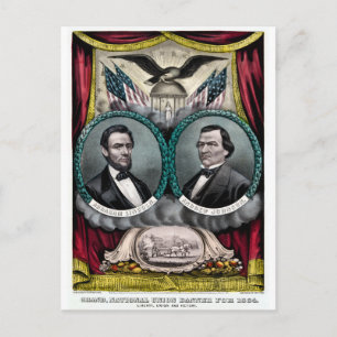 Abraham Lincoln Präsidentschaftswahlkampf 1864 Postkarte