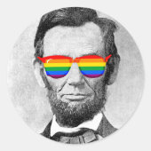 Abraham Lincoln Pride Runder Aufkleber (Vorderseite)