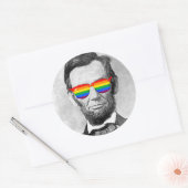 Abraham Lincoln Pride Runder Aufkleber (Umschlag)