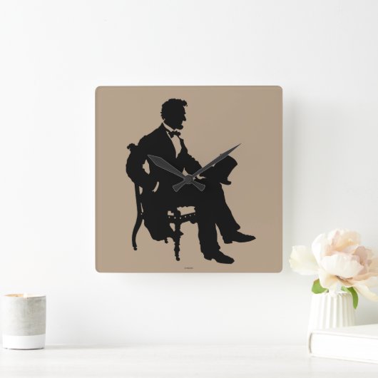 Abraham Lincoln Quadratische Wanduhr (Zuhause)