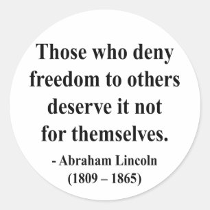 Abraham Lincoln Quote 3a Runder Aufkleber