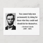 Abraham Lincoln Quote 4b Postkarte (Vorderseite)