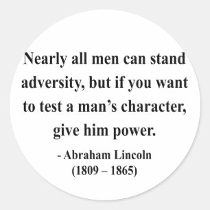 Abraham Lincoln Quote 6a Runder Aufkleber