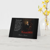 Abraham Lincoln Quote & Portrait Karte (Gelbe Blume)