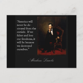 Abraham Lincoln Quote & Portrait Postkarte
