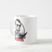 Abraham Lincoln Reads Banned Books Kaffeetasse (Vorderseite Links)