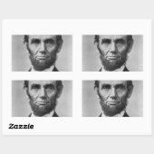 Abraham Lincoln Rechteckiger Aufkleber (Blatt)