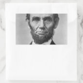 Abraham Lincoln Rechteckiger Aufkleber (Tasche)