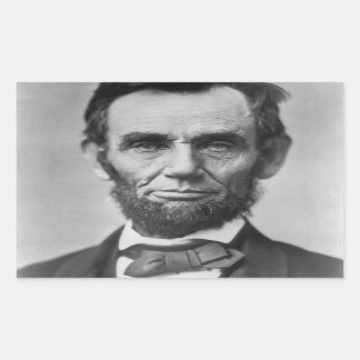 Abraham Lincoln Rechteckiger Aufkleber