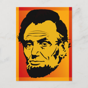 Abraham Lincoln Retro Pop Art Postkarte