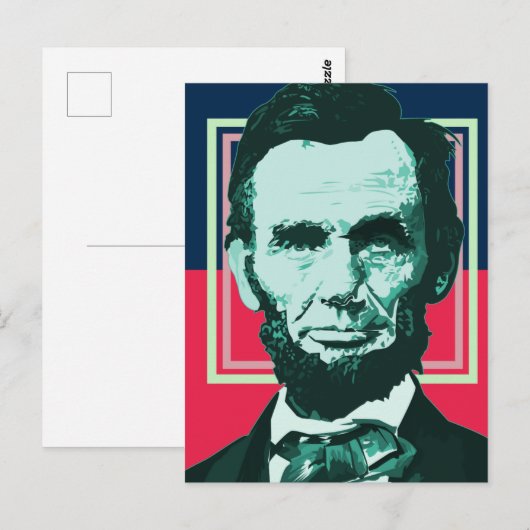 Abraham Lincoln - Retro Postkarte (Vorne/Hinten)