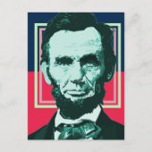 Abraham Lincoln - Retro Postkarte (Vorderseite)