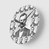Abraham Lincoln Runde Wanduhr (Winkel)
