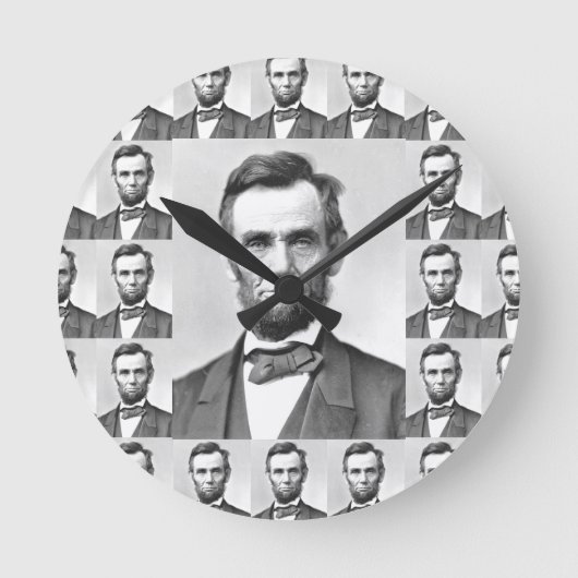 Abraham Lincoln Runde Wanduhr (Vorderseite)