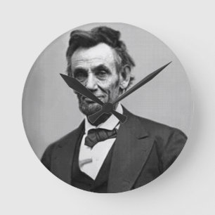 Abraham Lincoln Runde Wanduhr