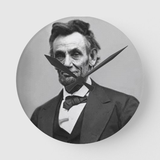 Abraham Lincoln Runde Wanduhr (Vorderseite)