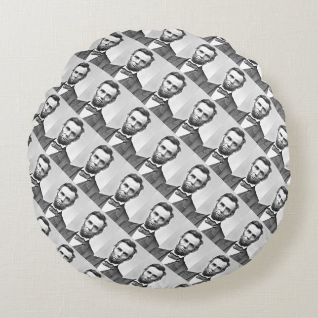 Abraham Lincoln Rundes Kissen (Vorderseite)