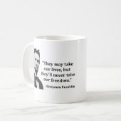 Abraham Lincoln-Schleppangel-Zitat Kaffeetasse (Vorderseite Links)