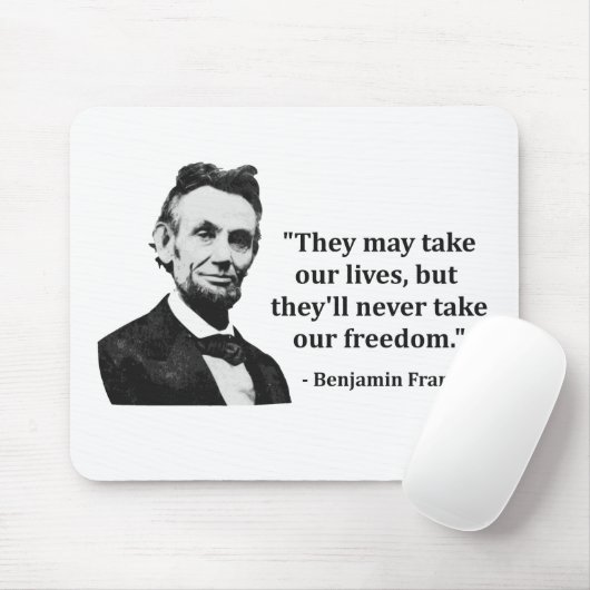 Abraham Lincoln-Schleppangel-Zitat Mousepad (Mit Mouse)