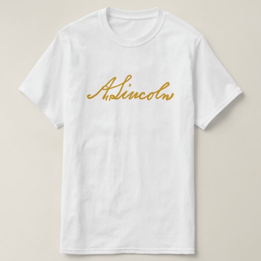 Abraham Lincoln Signature T-Shirt (Design vorne)