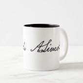 Abraham Lincoln Signature Zweifarbige Tasse (VorderseiteRechts)
