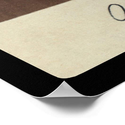 Abraham Lincoln Signed Card 1860 Poster (Ecke)