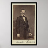 Abraham Lincoln Signed Card 1860 Poster (Vorne)