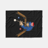 Abraham Lincoln spielt Billiard Funny 4. Juli Fleecedecke (Vorderseite (Horizontal))