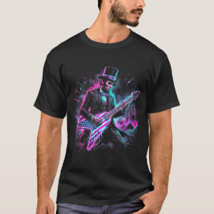 Abraham Lincoln spielt elektrische Gitarre Abe Lus T-Shirt