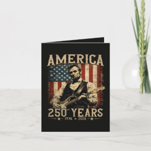 Abraham Lincoln spielt Gitarre 4. Juli Feiertagskarte