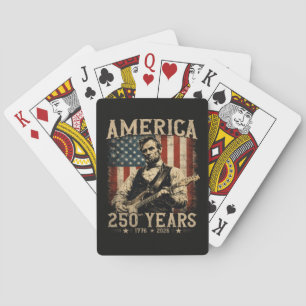 Abraham Lincoln spielt Gitarre 4. Juli Spielkarten