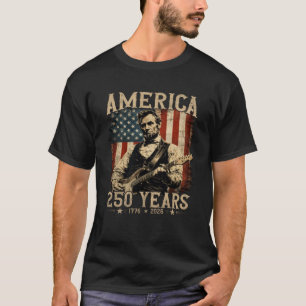 Abraham Lincoln spielt Gitarre 4. Juli T-Shirt