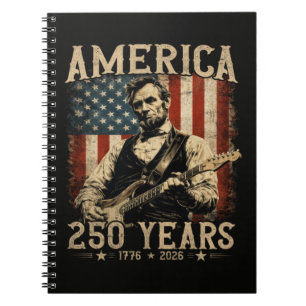 Abraham Lincoln spielt Gitarre am 4. Juli Notizblock