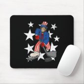 Abraham Lincoln spielt Hockey Spaß 4. Juli Hoc Mousepad (Mit Mouse)