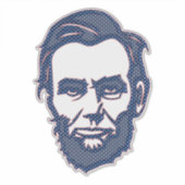 Abraham Lincoln Stars Portrait US-Präsident Aufkleber (Vorderseite)