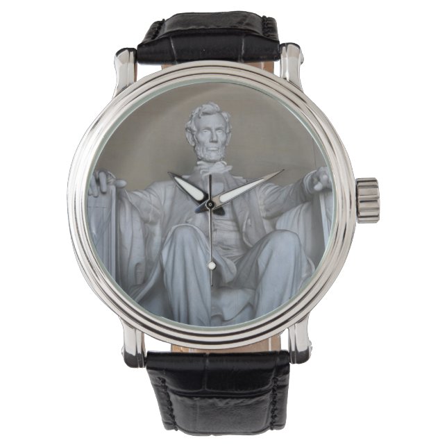 Abraham Lincoln Statue Armbanduhr (Vorderseite)