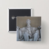 Abraham Lincoln-Statue Button (Vorne & Hinten)