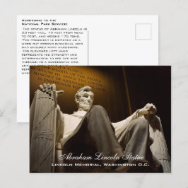 Abraham Lincoln Statue Facts, Washington DC Postkarte