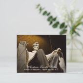 Abraham Lincoln Statue Facts, Washington DC Postkarte (Stehend Vorderseite)