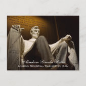 Abraham Lincoln Statue Facts, Washington DC Postkarte (Vorderseite)